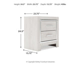 Altyra - White - Two Drawer Night Stand
