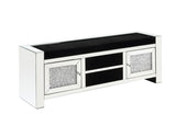 Noralie - Banco - Espejo y Diamantes de Imitación - Madera - 55.88 cm