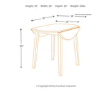Hammis - Round DRM Drop Leaf Table - Dark Brown