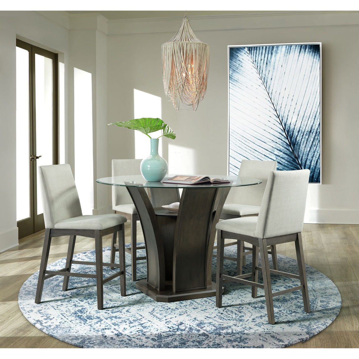 Dapper - Mesa de comedor redonda de altura para mostrador