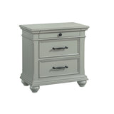 Mesa de noche Slater con USB - Gris