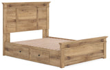 Makidern - Cama con almacenamiento en panel y unidad de almacenamiento bajo la cama