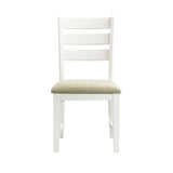 Park Creek - Silla de comedor con respaldo de escalera (Juego de 2) - Acabado blanco rústico