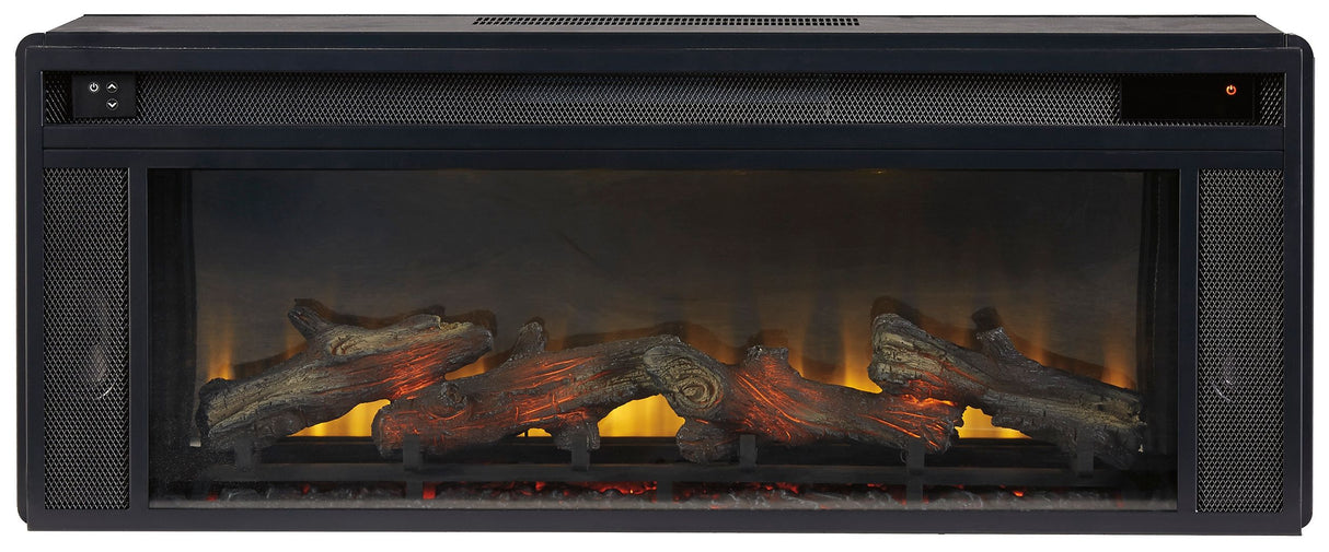 Entertainment Accessories - Black - Fireplace Insert - Rectangular