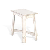 Marina - Wood Chair Side Table - White Sand