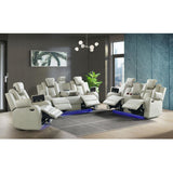 Carlo - Sofá reclinable eléctrico con reposacabezas eléctrico, consola y LED