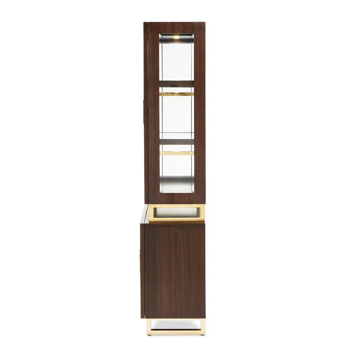 Belmont Place - Vitrina - Blanco / Marrón oscuro