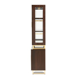 Belmont Place - Vitrina - Blanco / Marrón oscuro