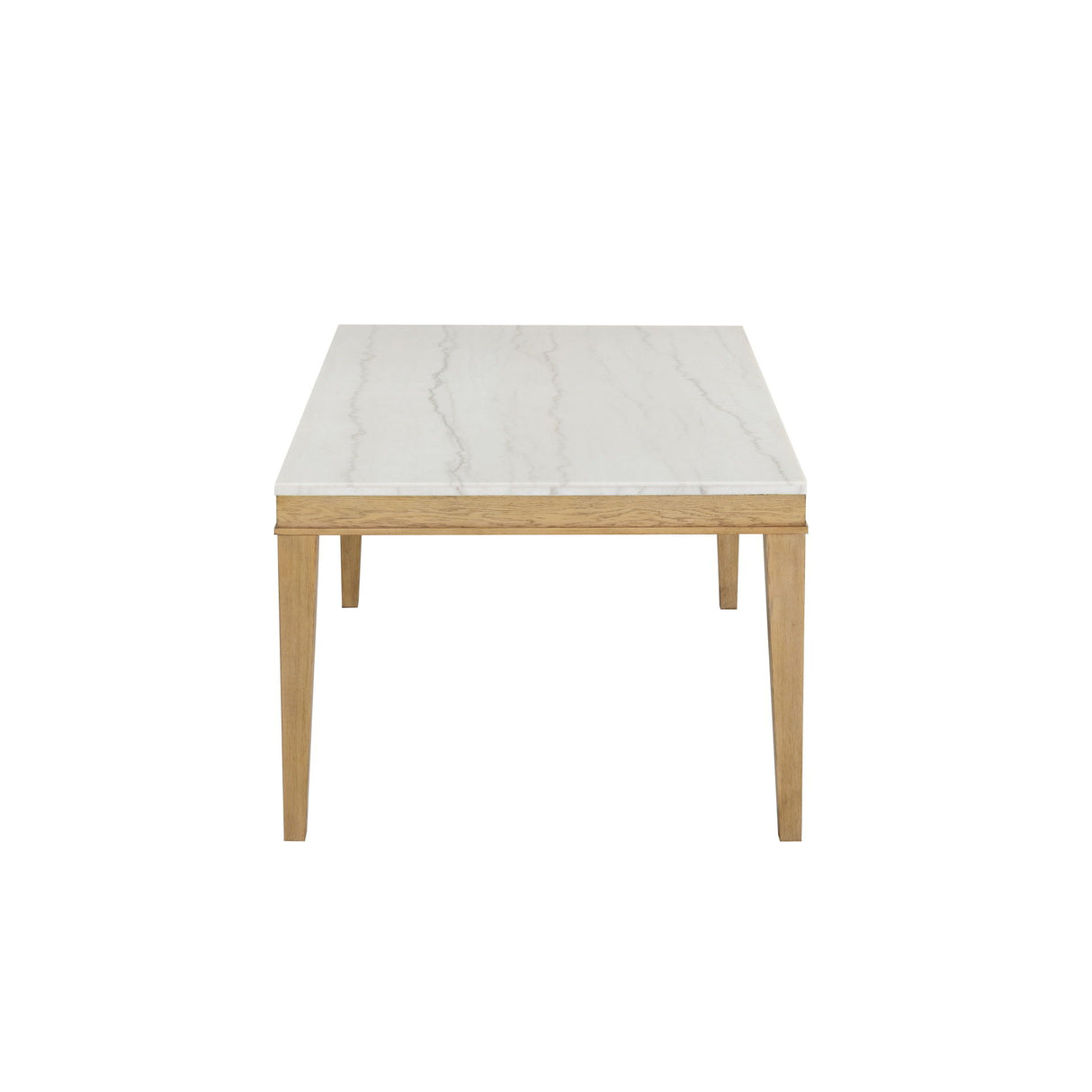 Essence - Mesa de comedor rectangular de 70" con tablero de mármol