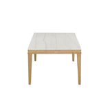 Essence - Mesa de comedor rectangular de 70" con tablero de mármol