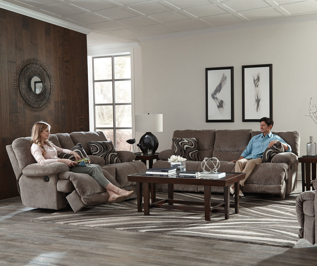 Jules - Reclining Console Loveseat With Storage And Cupholders - Pewter