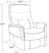 Gemini - 33.5" Swivel Glider Recliner (Set of 2)