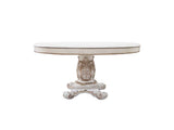 Vendome - 76" Round Dining Table With Pedestal Base - Antique Pearl