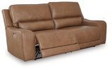 DeepWakes - Caramel - 2 Seat Power Reclining Sofa Adjustable Headrest