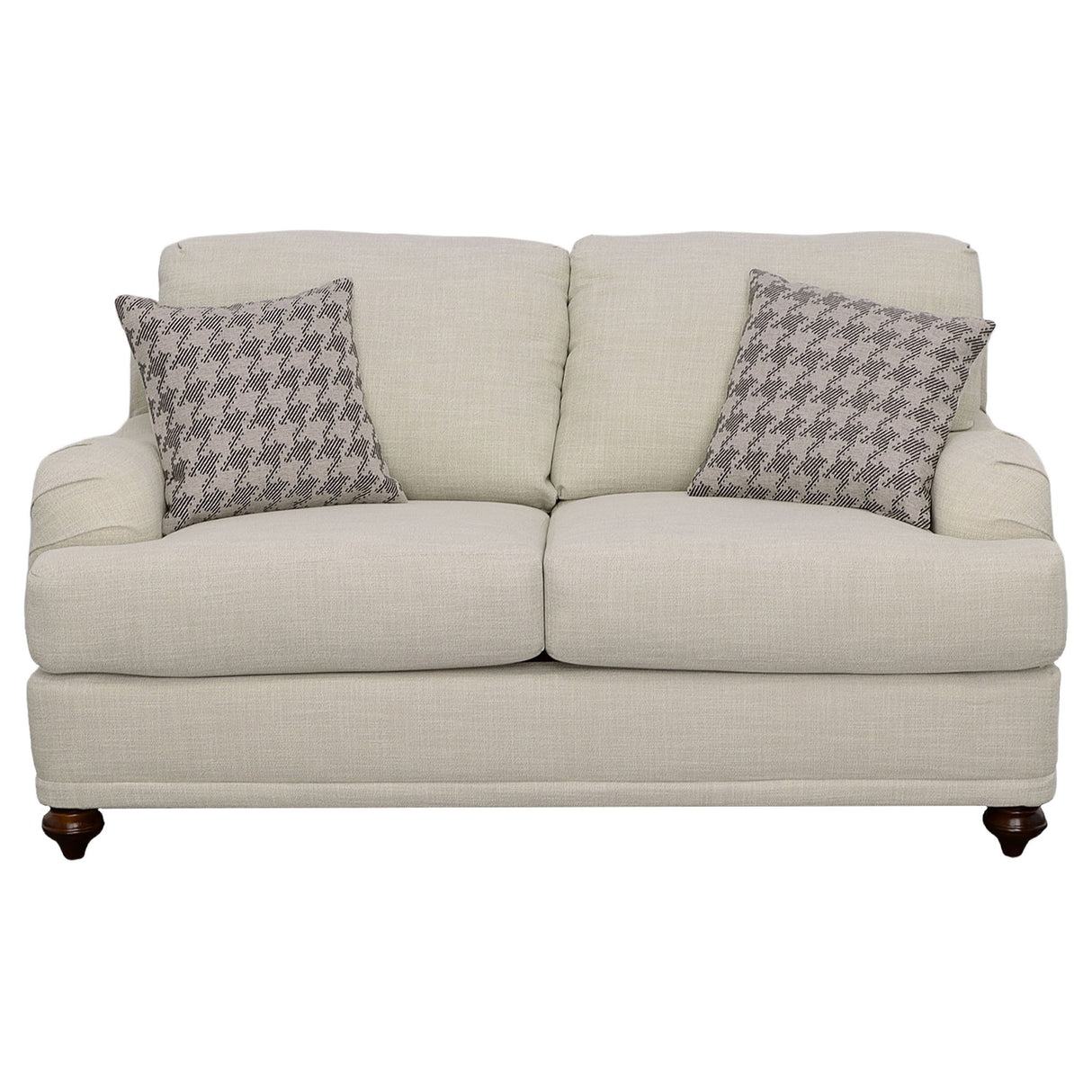 Glenn - Upholstered English Arm Loveseat - Light Gray