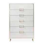 Palm Gate - 6-Drawer Chest - Cloud White