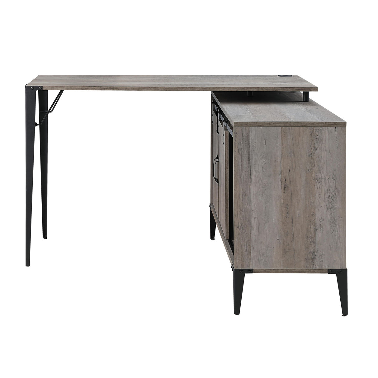 Zakwani - Escritorio - Roble Gris y Acabado Negro - 31"