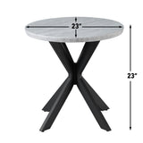 Keyla - 3 Piece Faux Marble Table Set - Gray