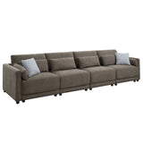 Rylie - Sillón Modular sin Brazos con Almohada - Gris Oscuro