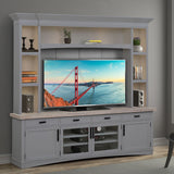 Americana Modern - TV Console with Hutch, Backpanel and LED Lights alternate view 11