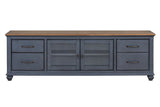 Americana - 84" TV Stand - Corduroy Blue