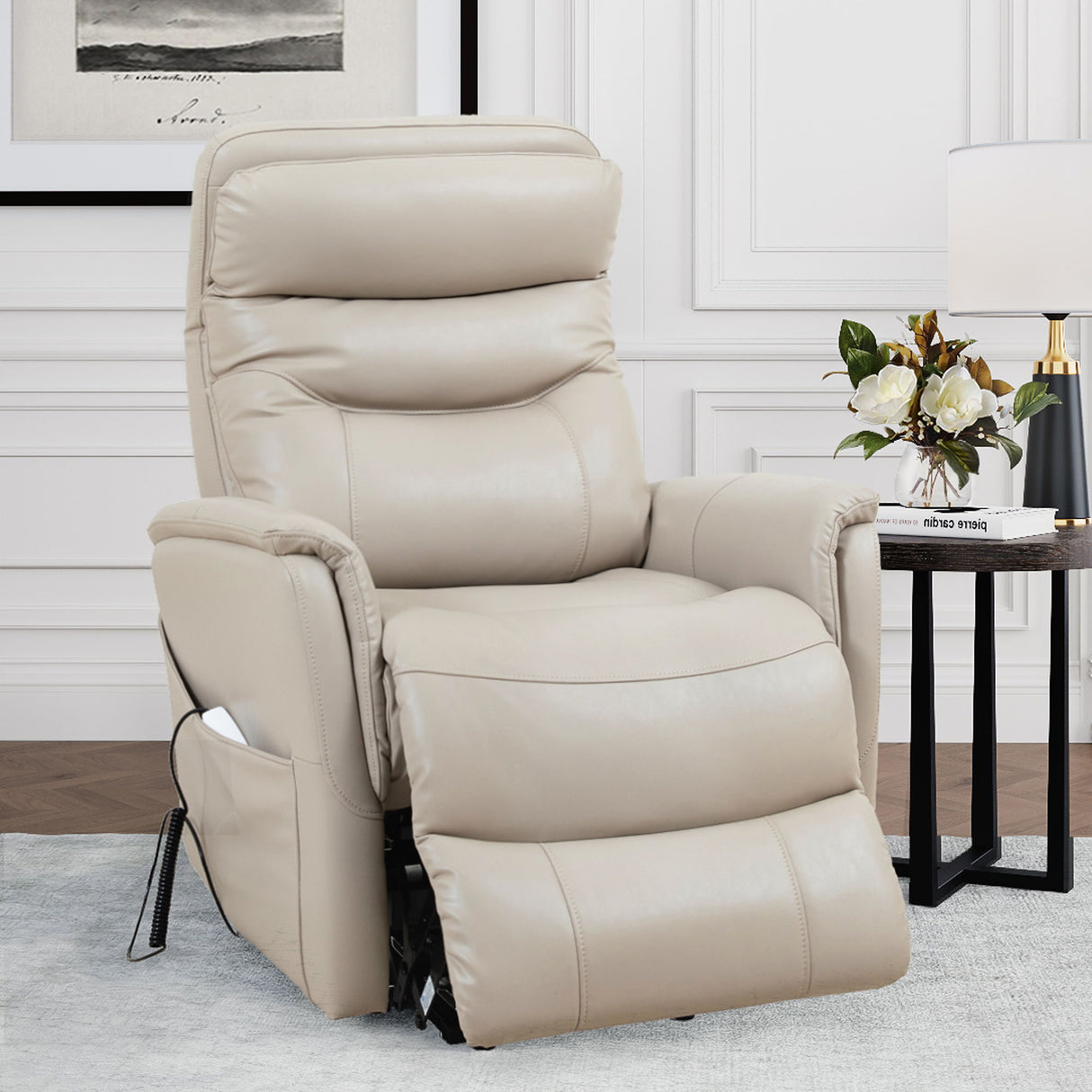 Gemini - Sillón reclinable eléctrico con reposacabezas articulado (juego de 2)