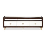 Belmont Place - Media Cabinet - White / Dark Brown