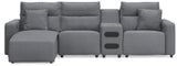 Modmax II - Seccional reclinable - Sal y pimienta