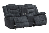 Bolton - Glider Reclining Console Loveseat - Misty Storm