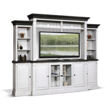 Carriage House - Entertainment Wall - Cottage White / Europen Dark