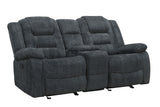 Bolton - Glider Reclining Console Loveseat - Misty Storm