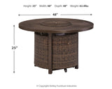 Paradise Trail - Medium Brown - Round Fire Pit Table