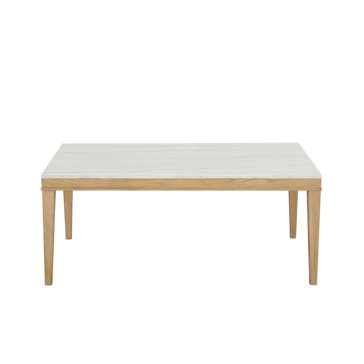 Essence - Mesa de comedor rectangular de 70" con tablero de mármol