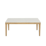 Essence - Mesa de comedor rectangular de 70" con tablero de mármol