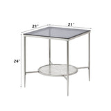 Adelrik - End Table - Glass & Chrome Finish
