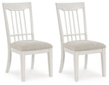 Shaybrock - Dining Upholstered Side Chair (Set of 2) - Antique White / Brown