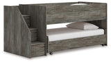 Frandern - Gray - Twin Over Twin Loft Bed