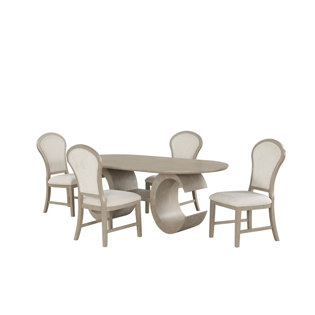 Gwendolyn - Juego de mesa de comedor ovalada