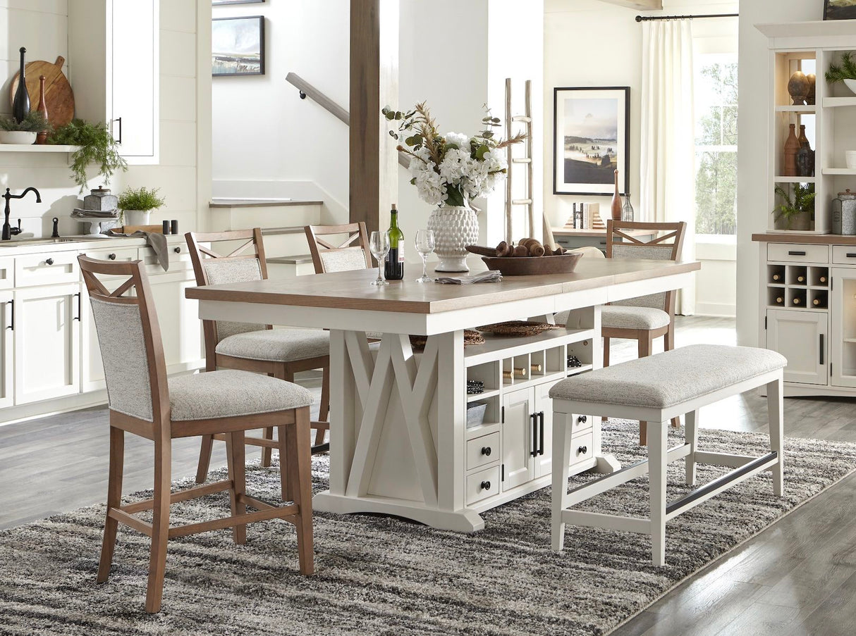 Americana Modern Dining - Upholstered Counter Chair (Set of 2) - Cotton alternate view 4