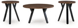 Elbrynn - Occasional Table Set (Set of 3) - Brown / Black