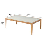 Gwynn - Coffee Table - Frosted Glass & Natural