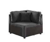 Silvester - Modular Wedge With Pillow - Gray Fabric