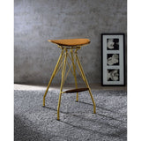 Dragea - Taburete de bar (Set de 2) - Poliuretano color whisky y oro
