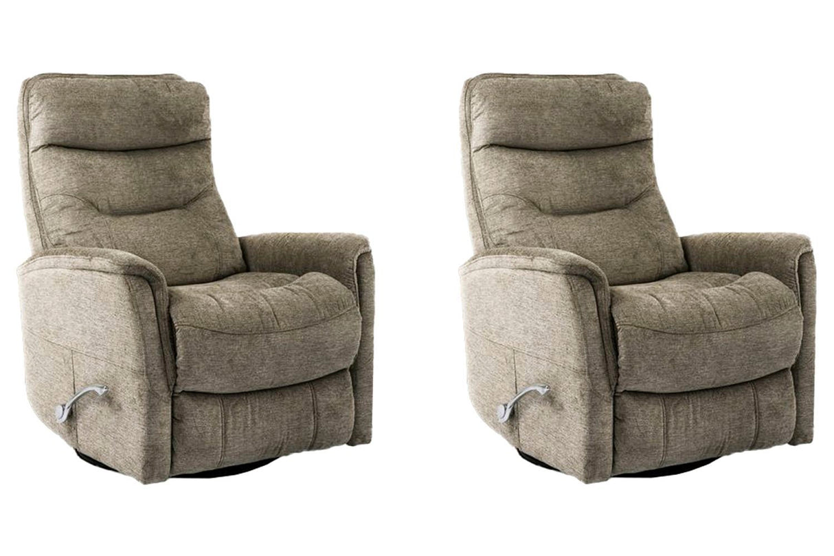 Gemini - Sillón reclinable giratorio planeador de 33.5" (Juego de 2)
