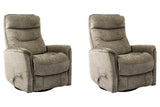 Gemini - Sillón reclinable giratorio planeador de 33.5" (Juego de 2)