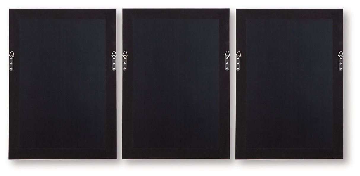 Honslow - Brown / Black / White - Wall Art Set (Set of 3)