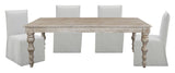 Crossings - Rectangular Dining Table With 4 Upholstered Chairs - Whitewash
