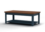 Nantucket - Coffee Table - Blue Denim / Whiskey