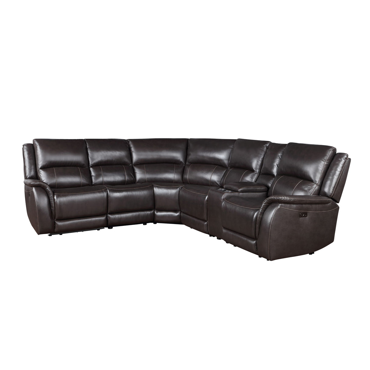 Alexandria - Leather Power Sectional alternate view 14