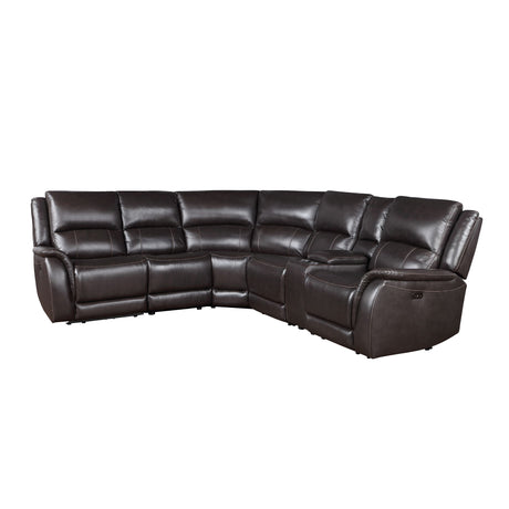Alexandria - Leather Power Sectional alternate view 14